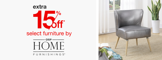 extra 15% off select furniture by osp home furnishings*