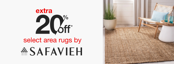extra 20% off select area rugs by safavieh*