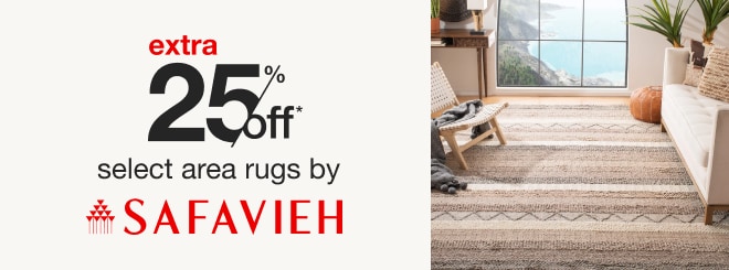 extra 25% off select area rugs by safavieh*