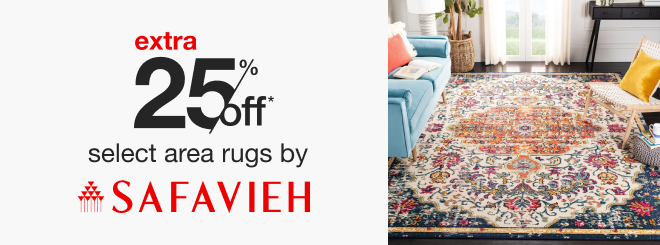 extra 25% off select area rugs by safavieh*