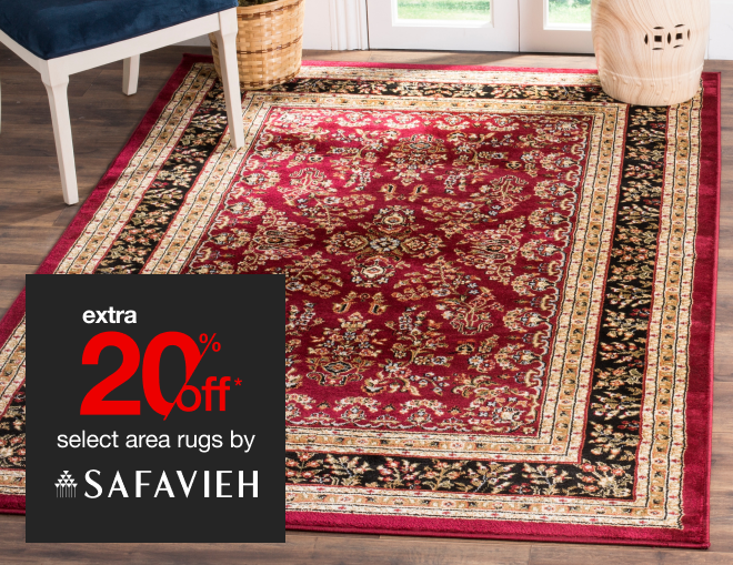 extra 20% off select area rugs by safavieh*
