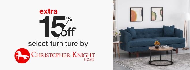 extra 15% off select furniture by christopher knight*