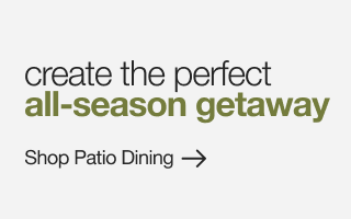 Create the perfect all-season getaway | minus: Shop Patio Dining