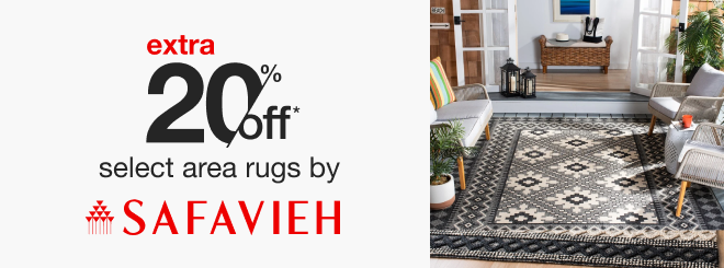 extra 20% off select area rugs by safavieh*