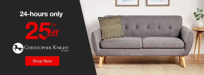 24-hours only 25% off* Christopher Knight Home Shop Now