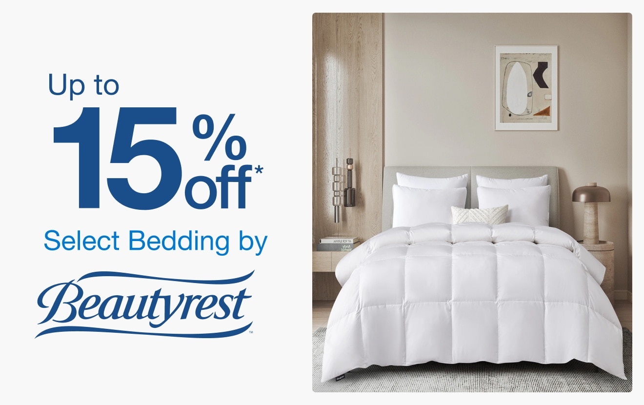 Up to 15% off Select Bedding by Beautyrest*