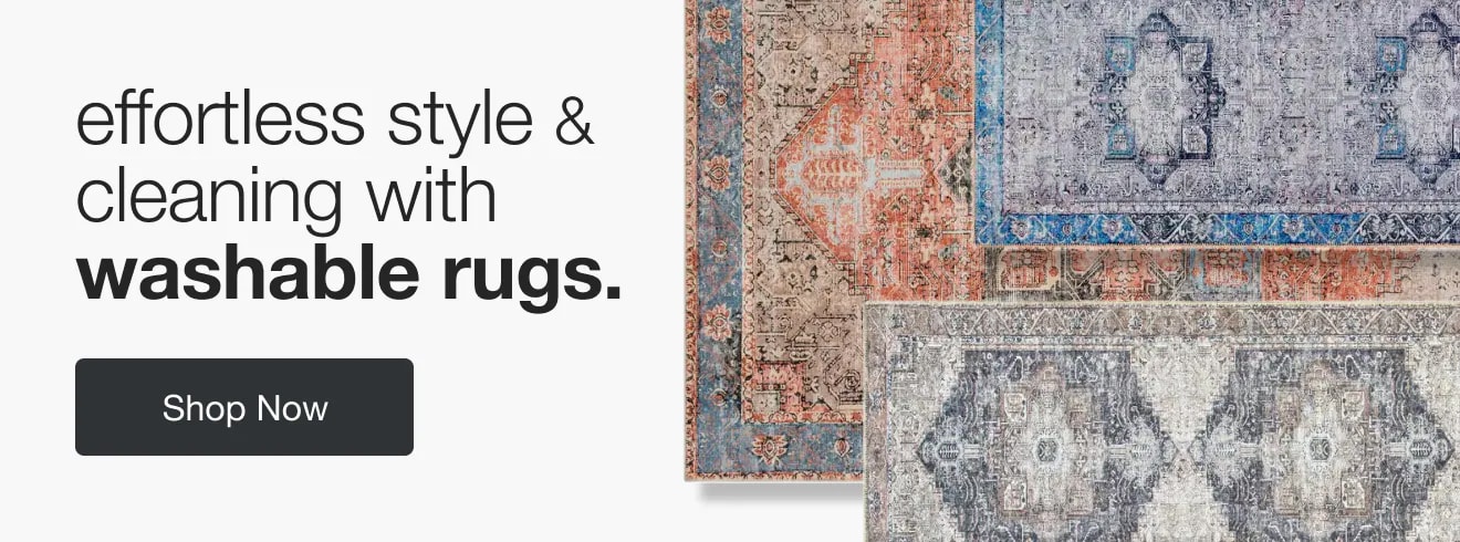 Effortless Style & Cleaning - Shop Washable Rugs