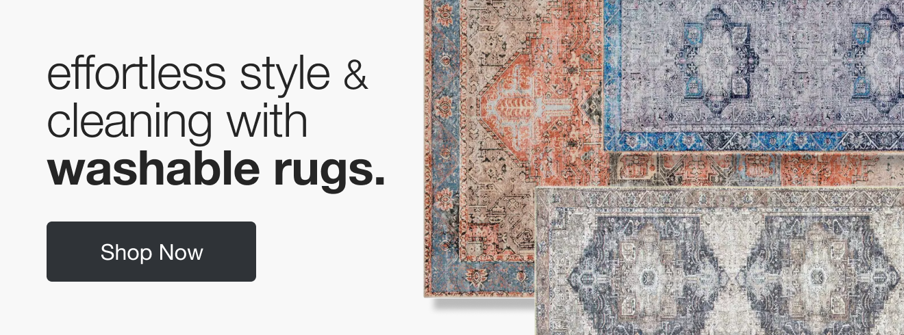 effortless style & cleaning with washable rugs
