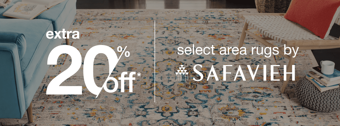 Extra 20% off select Area Rugs by Safavieh*