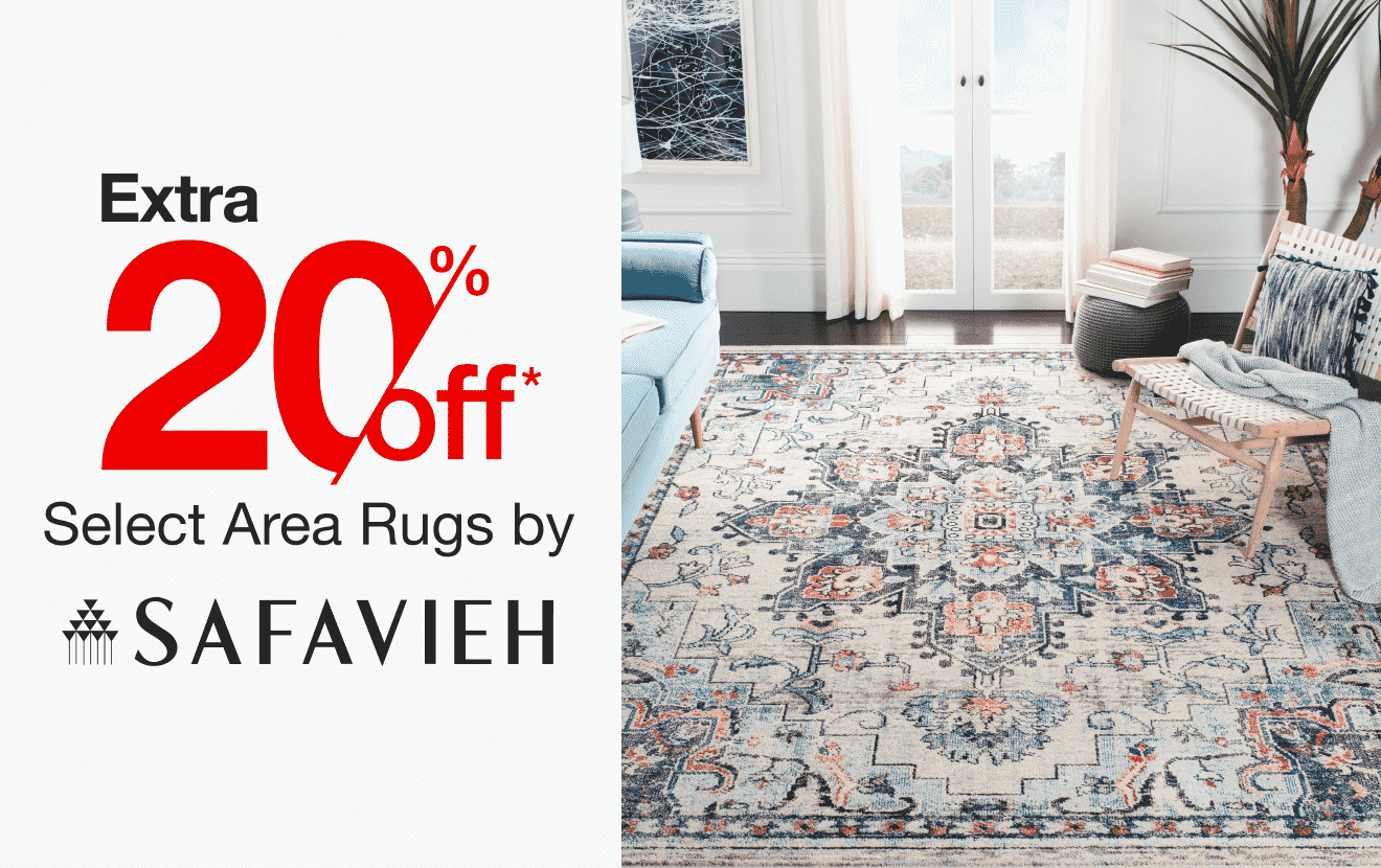 Extra 20% off Select Rugs by Safavieh*