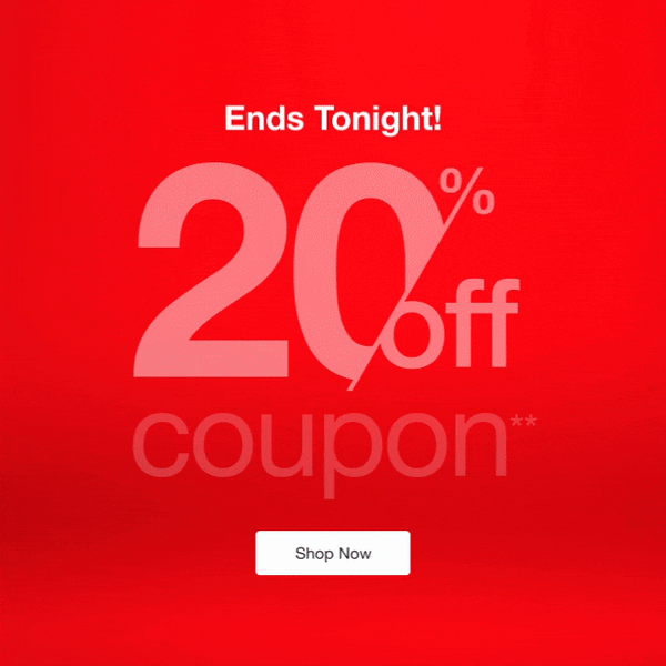 Ends Tonight! 20% coupon**