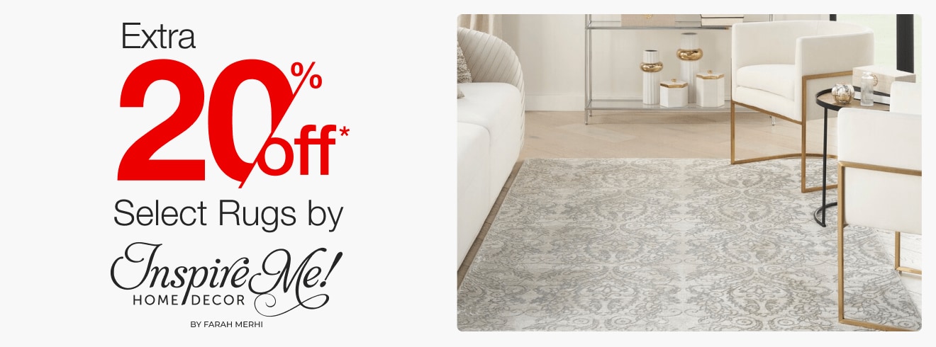 Extra 20% off Select Rugs by Inspire Me Home Decor*