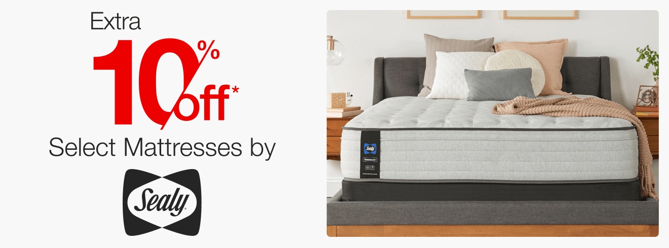 Extra 10% off Select Mattresses by Sealy*
