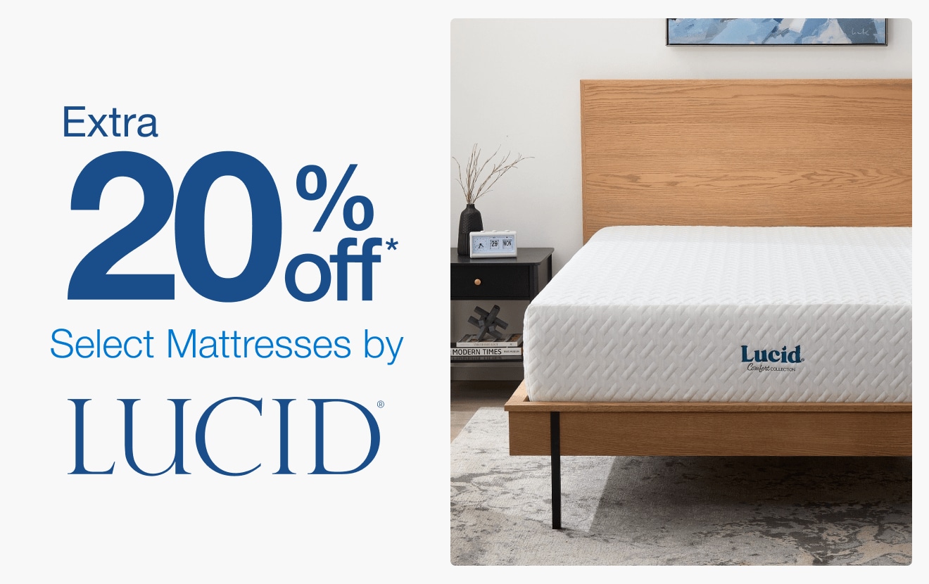 Extra 20% off Selecrt Mattresses by LUCID
