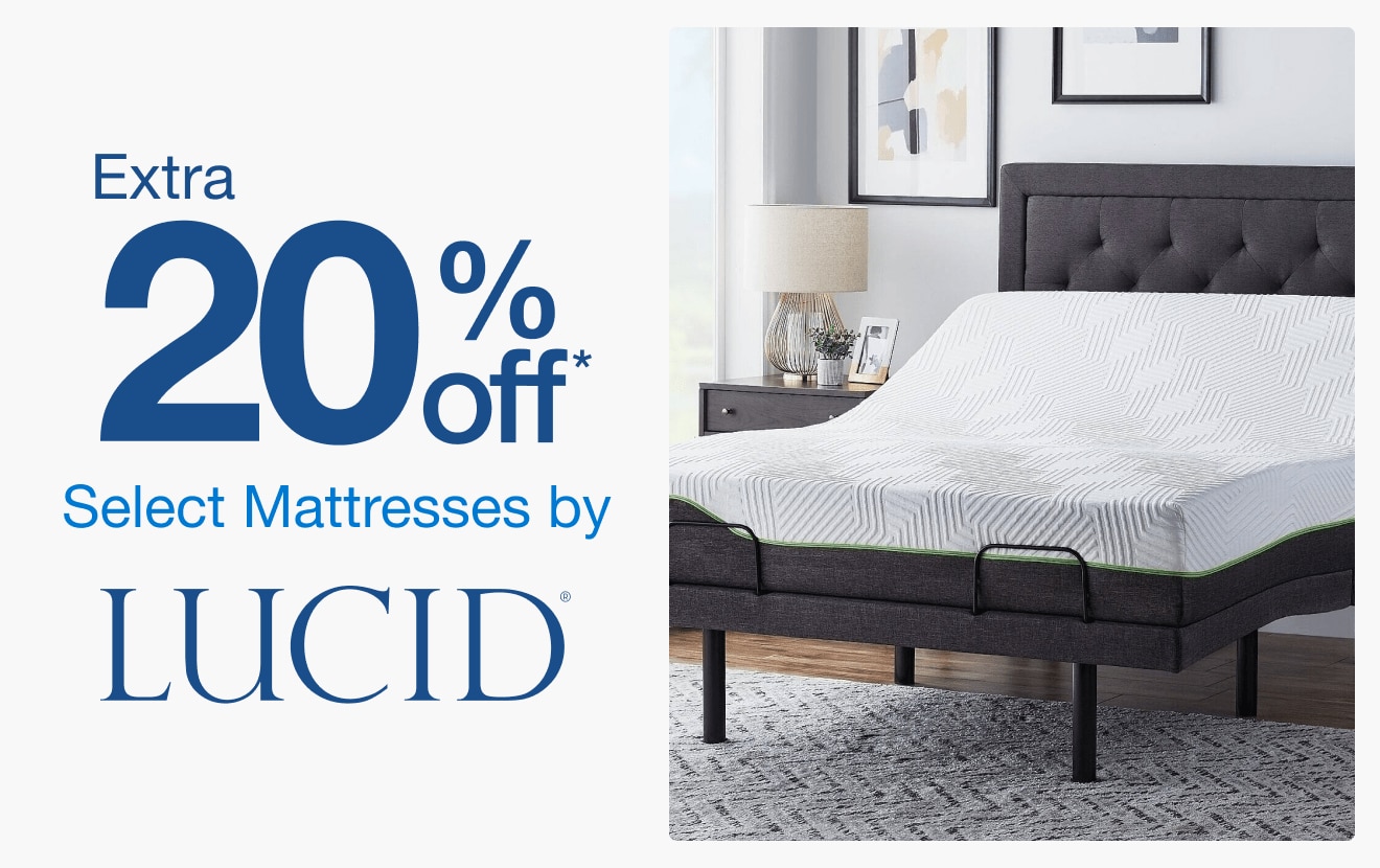 Extra 20% off Select Mattresses by Lucid*