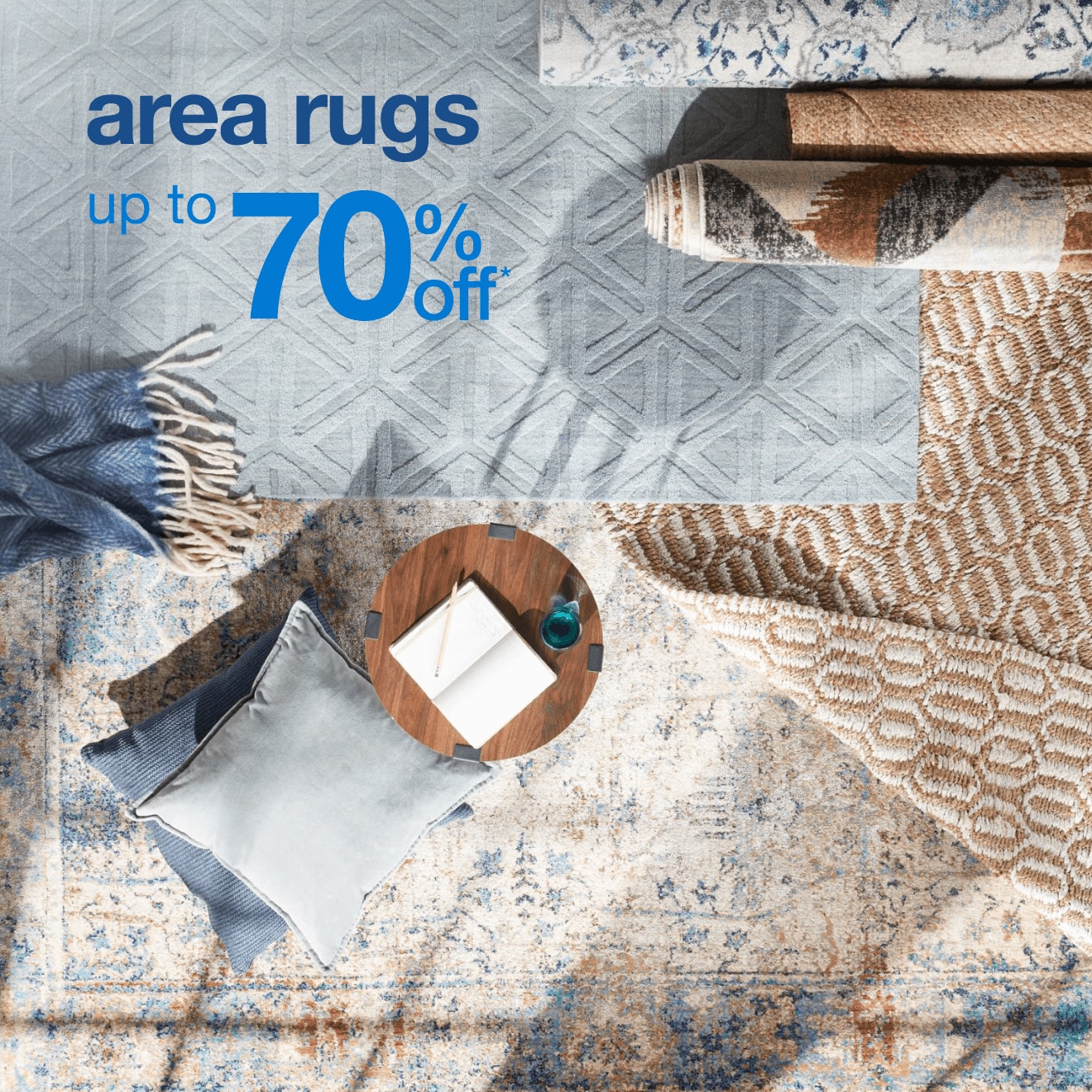 Area rugs up to 70% off*