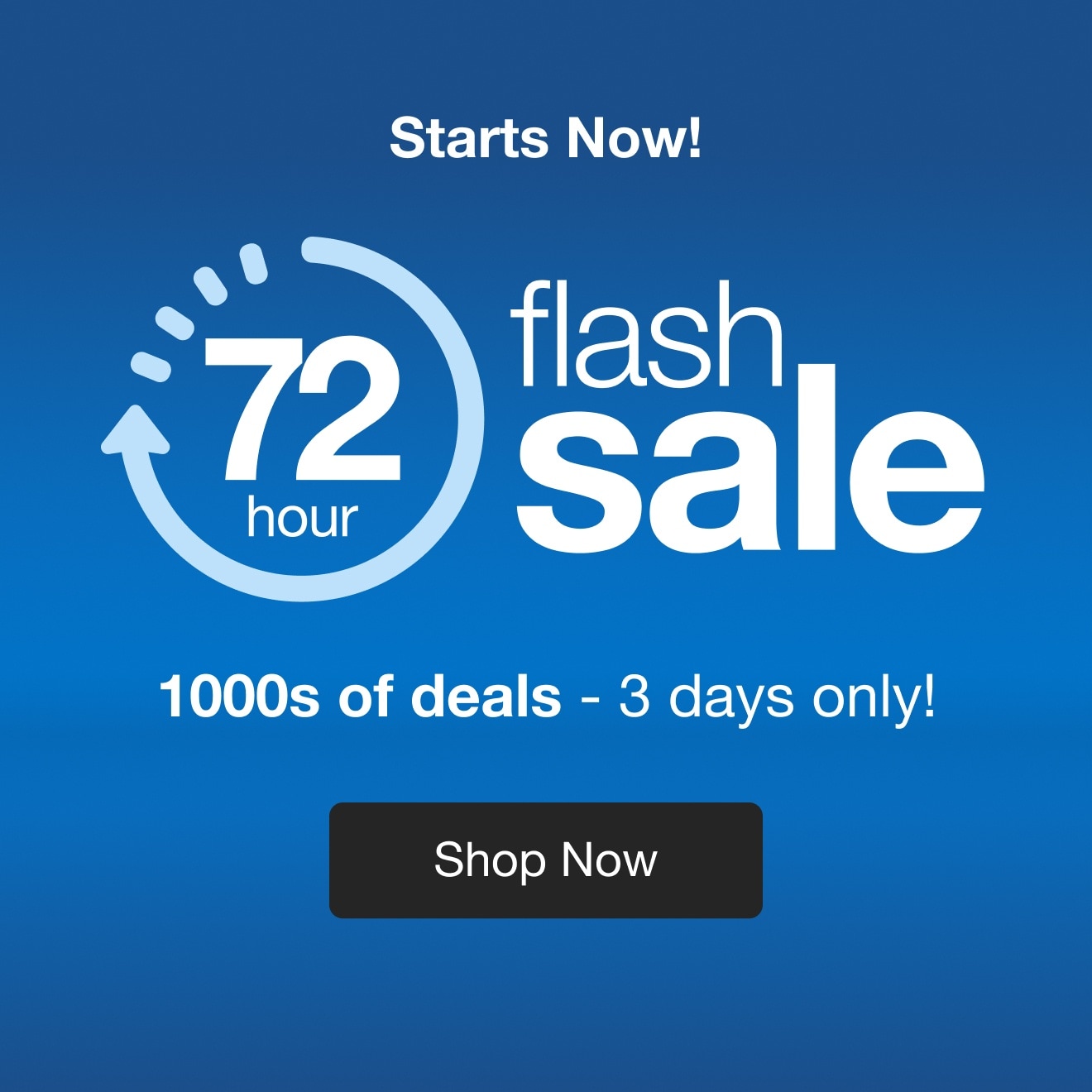 72 hour flash sale