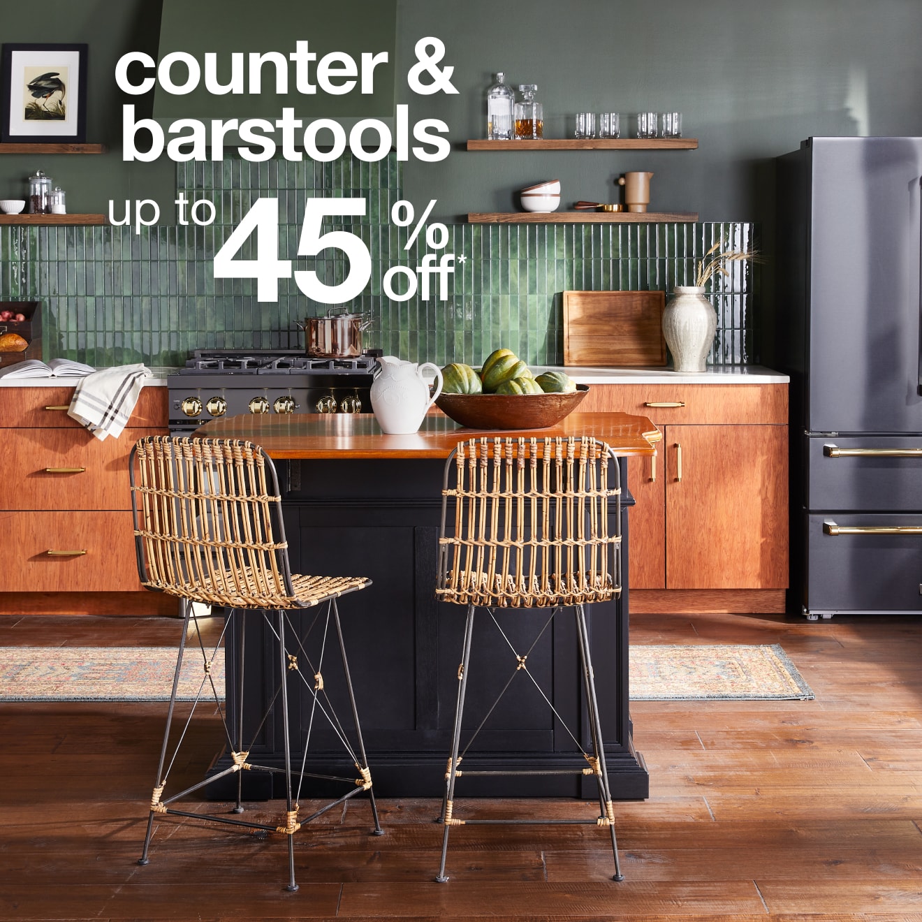 Up to 45% Off* Counter & Barstools — Shop Now!