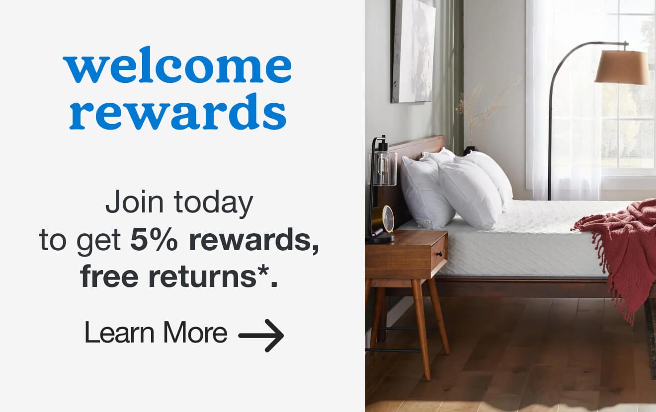 Join Welcome Rewards to get 5% rewards and free returns