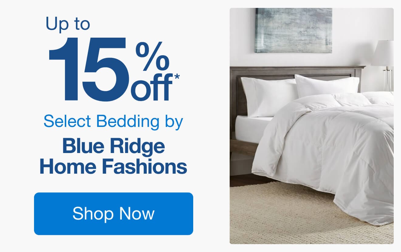 Up to 15% Off Select Bedding by Blue Ridge Home Fashions*