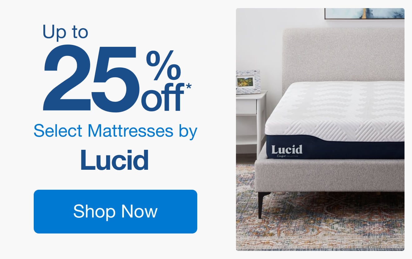 Up to 25% Off Select Mattresses by Lucid*