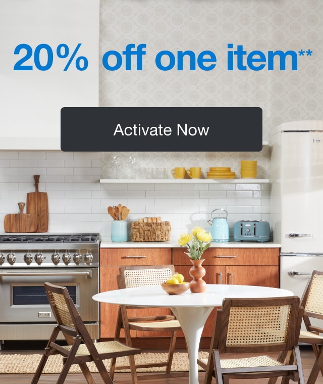 20% off one item** | minus: Acitvate Now