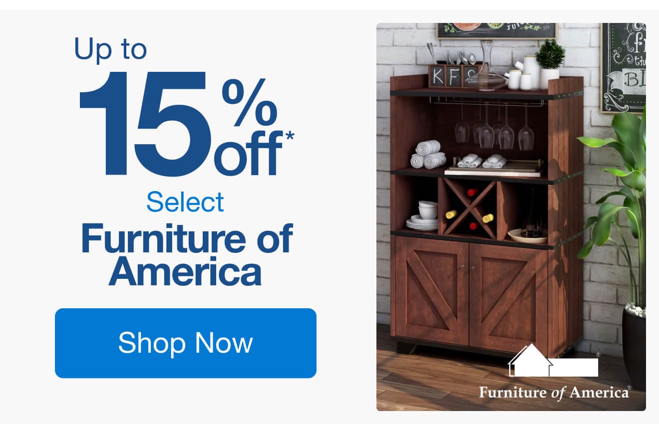 Up to 15% Off Select Furniture of America*