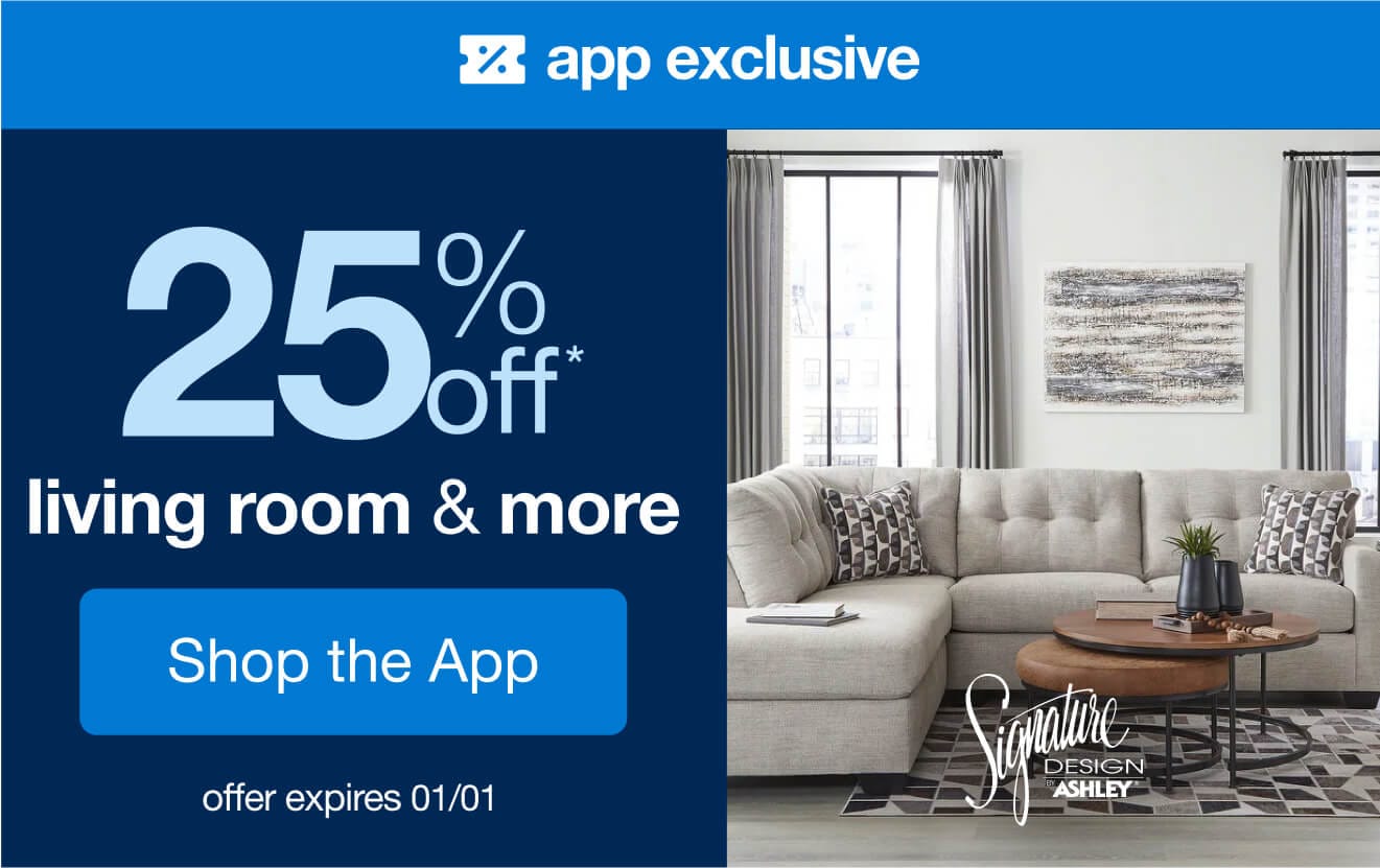 Shop End of Year App Exclusive Deals on Ashley Furniture