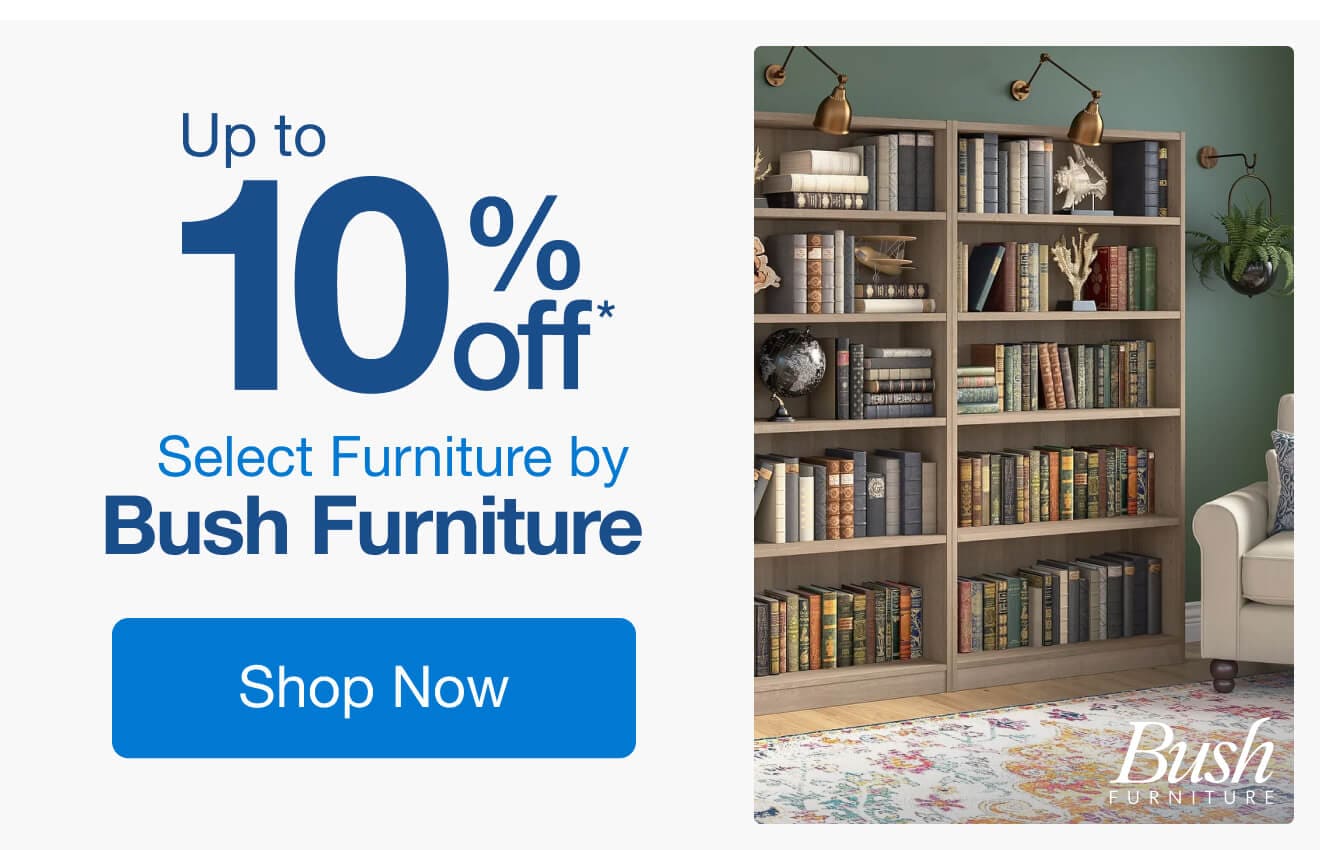 Up to 10% Off Select Furniture by Bush Furniture*