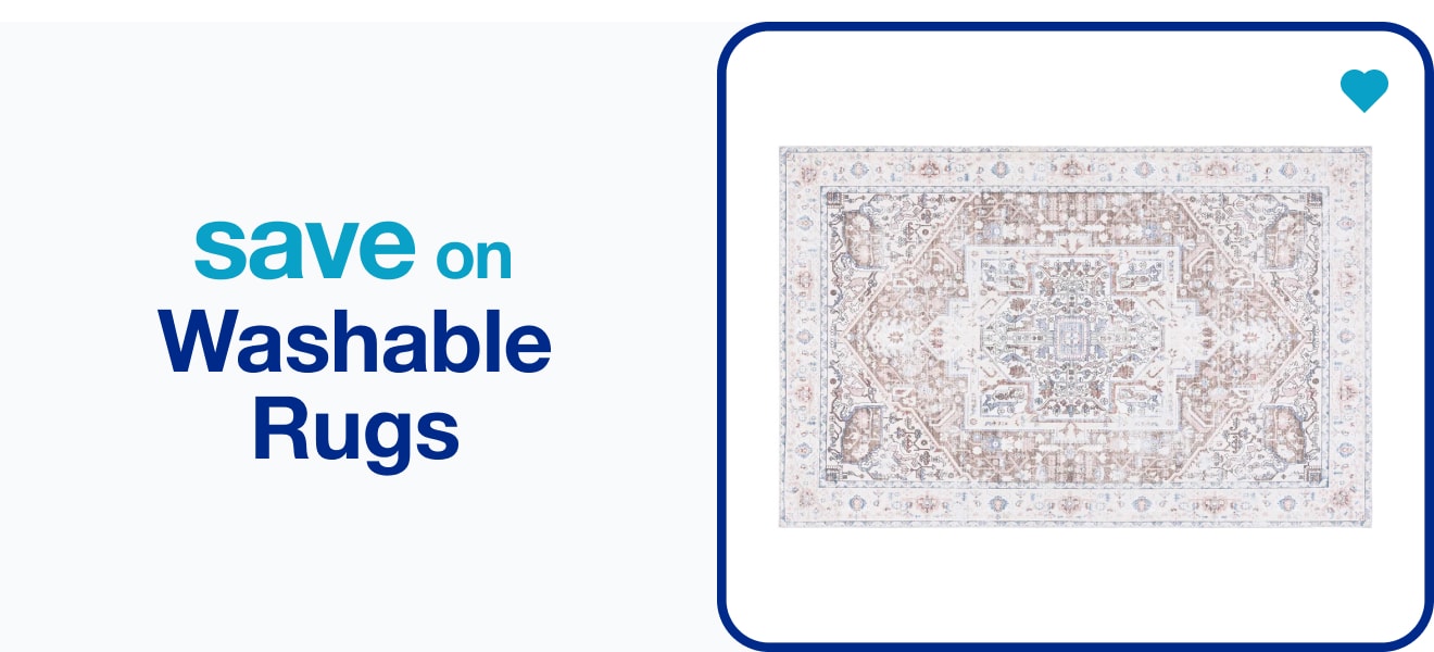 save on washable rugs