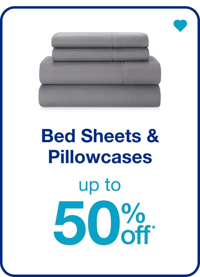 Bed Sheets & Pillowcases - up to 50% off