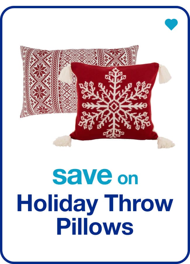 save on Holiday Throw Pillows