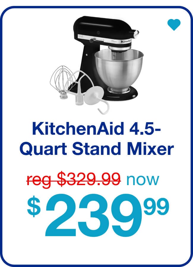 KitchenAid Onyx Black 4.5-Quart Classic Series Stand Mixer