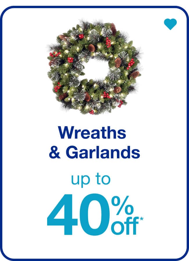 Wreaths & Garlands - up to 40% off