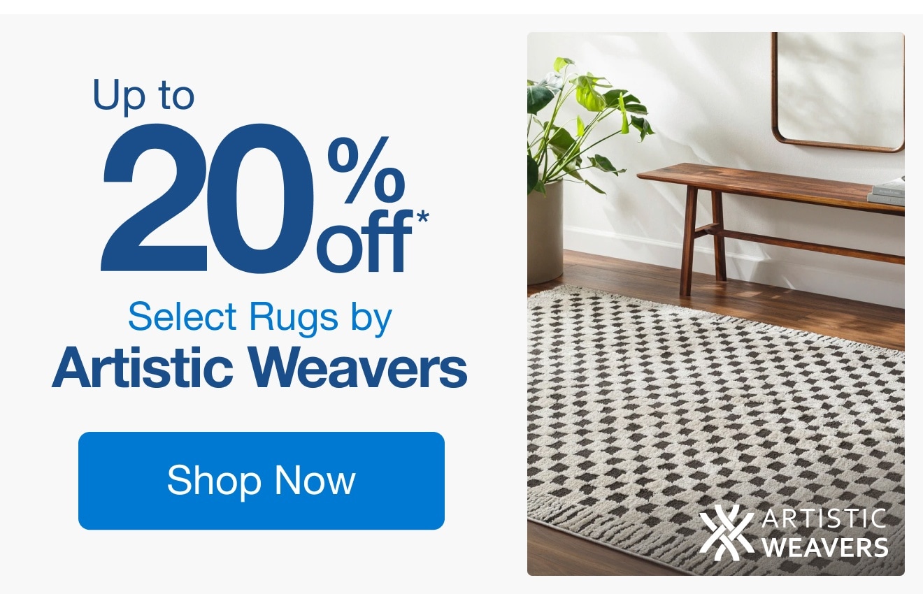 Up to 20% off Select Rugs by Artistic Weavers*