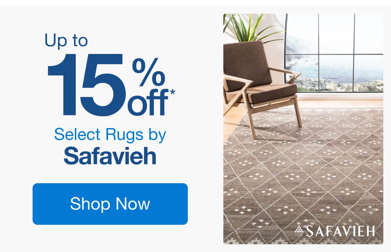 up to 15% Off Select Rugs by Safavieh*