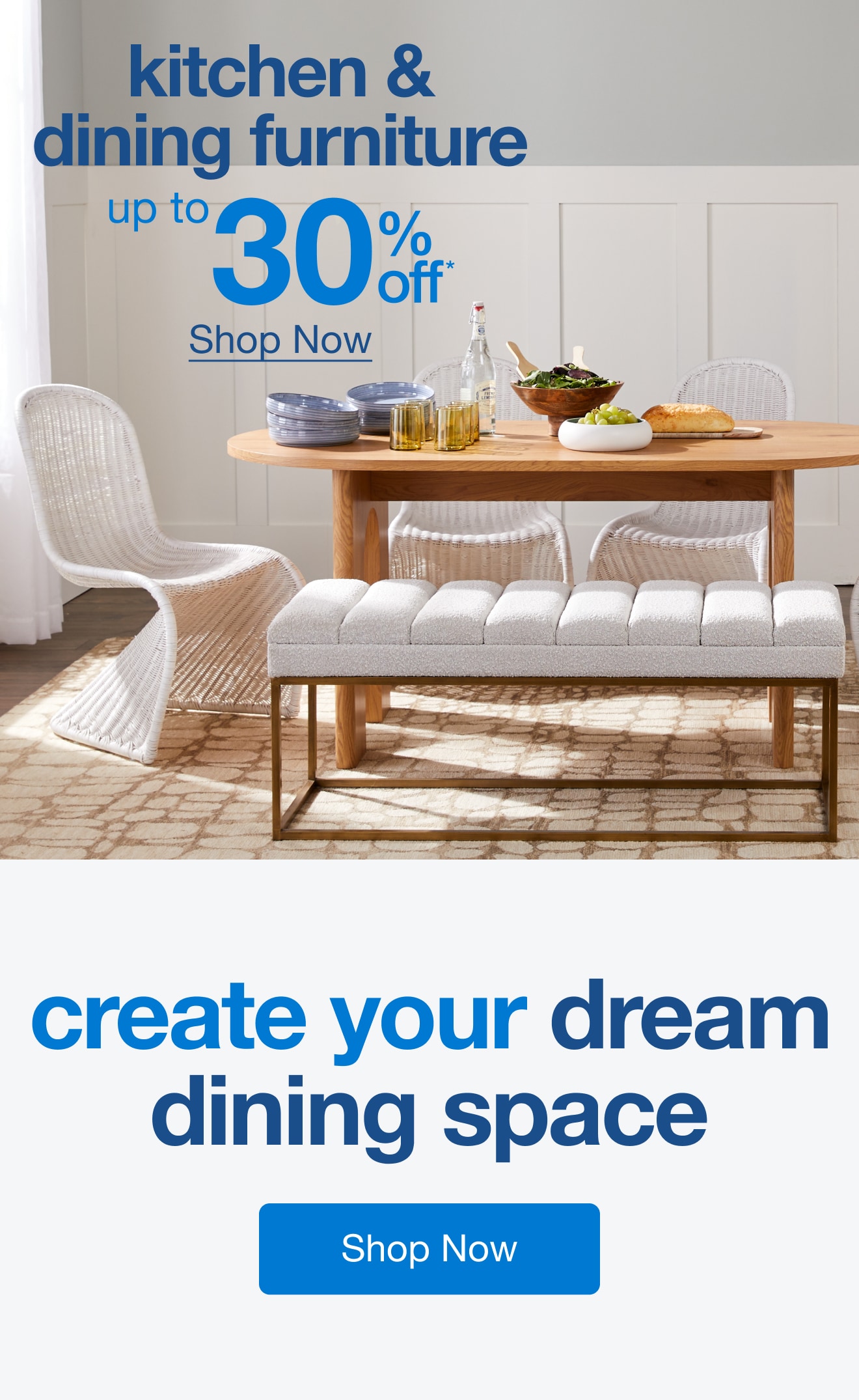 Up to 30% Off Kitchen & Dining Furniture — Shop Now!