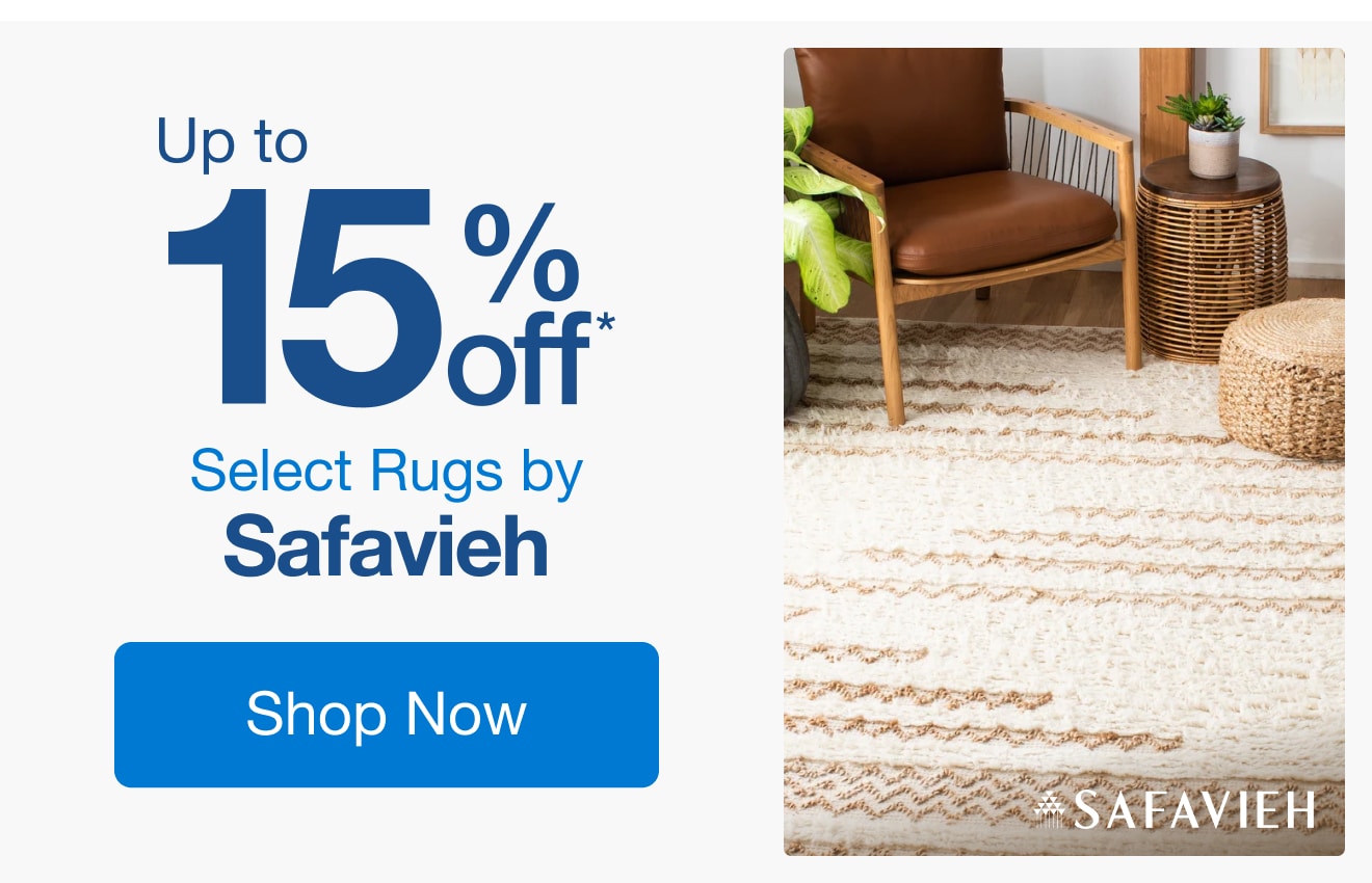 Up to 15% Off Select Rugs by Safavieh*