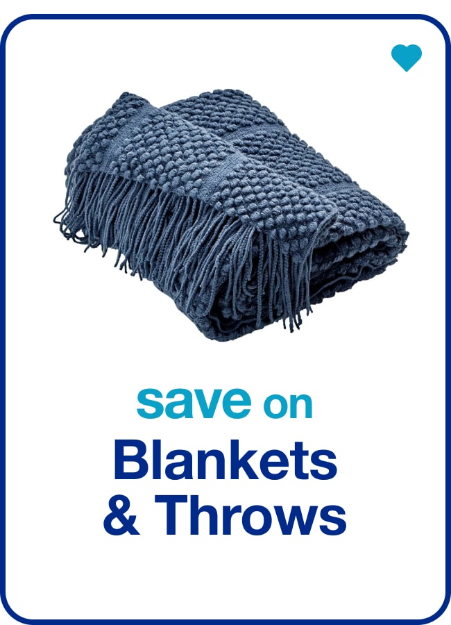 save on blankets & throws