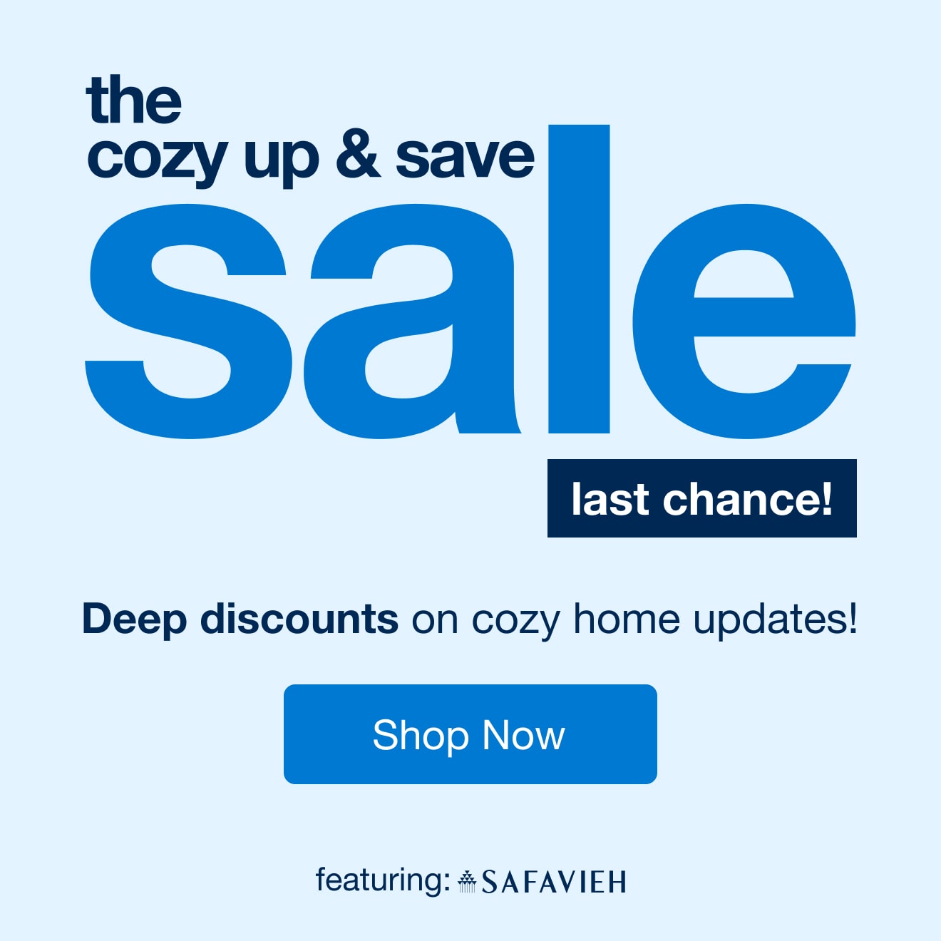 cozy up & save sale