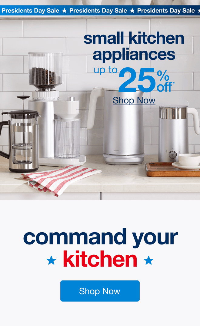 Small Kitchen Appliances Up to 25% Off* — Shop Now!