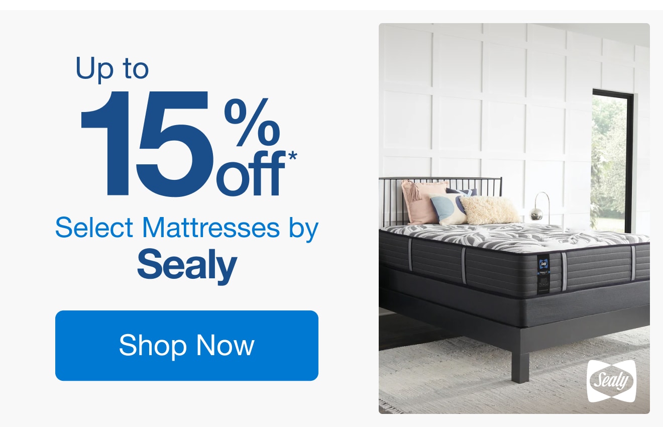Up to 15% off Select Mattresses by Sealy*