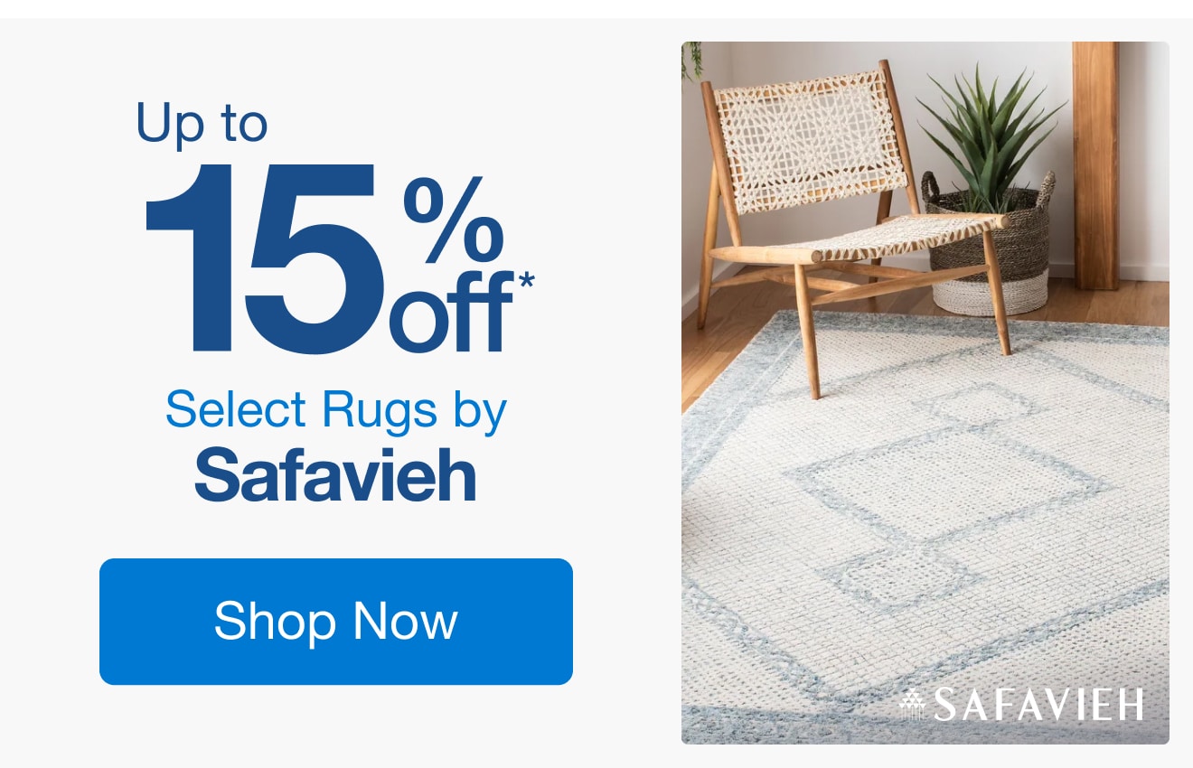Up to 15% Off Select Rugs by Safavieh*