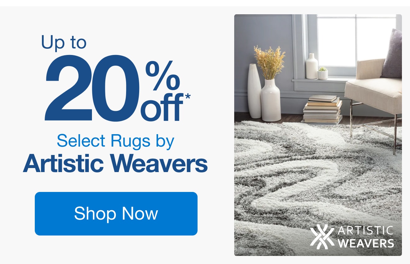 Up to 20% off Select Rugs by Artistic Weavers*