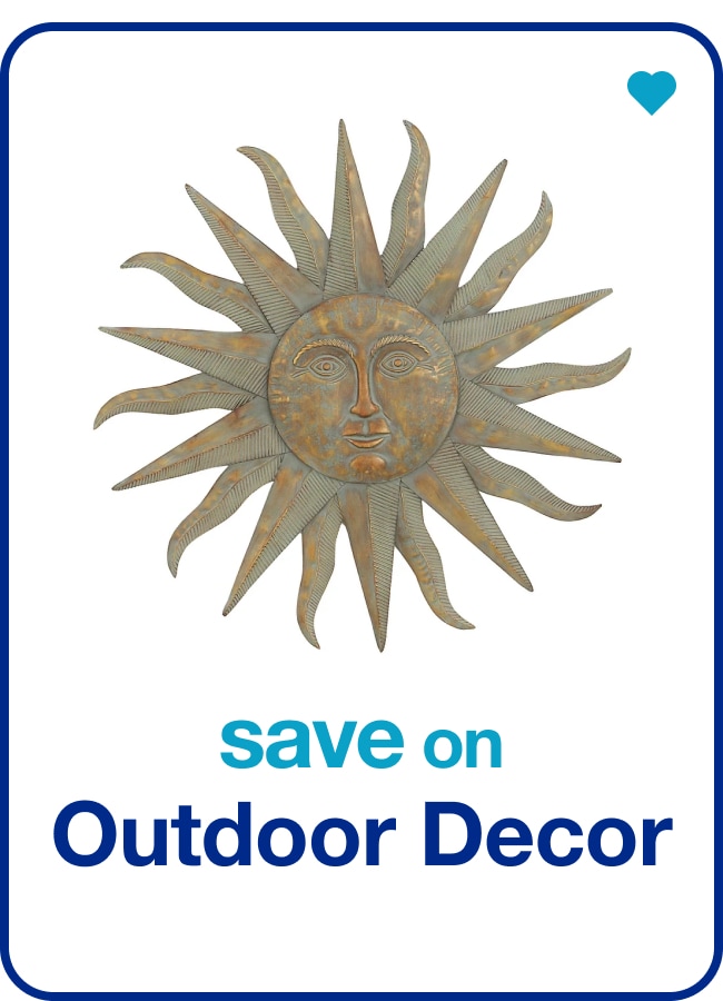 save on outdoor décor