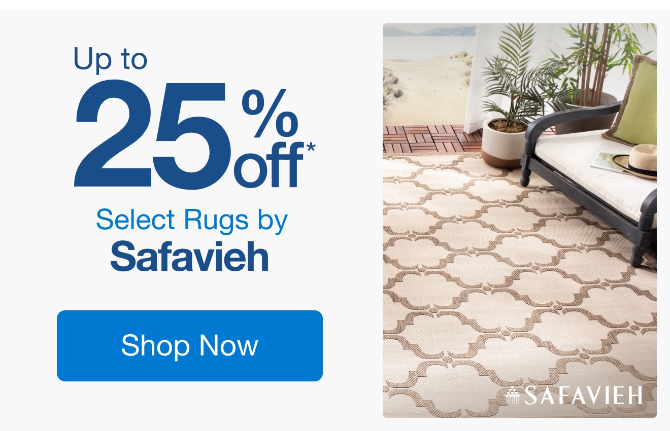 Up to 25% off Select Rugs by Safavieh*