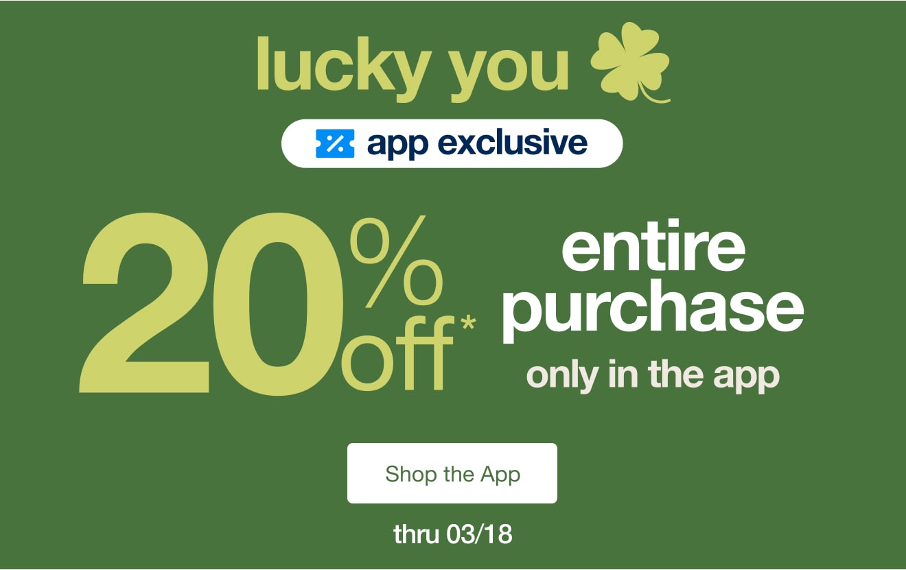 App Exclusive 20% Off Limited Time!