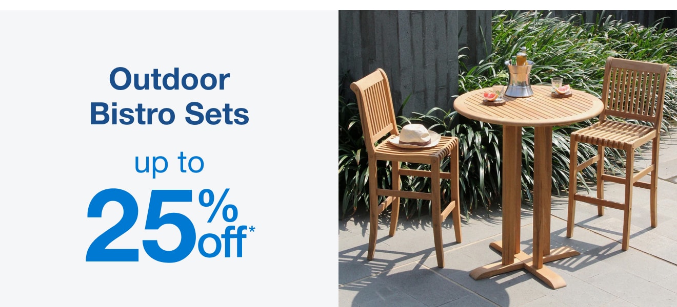 Outdoor Bistro Sets Up to 25% Off* — Shop Now!