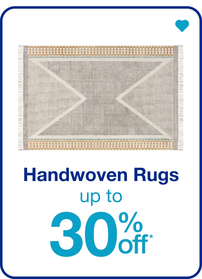 Handwoven Rugs Up to 30% Off — Shop Now!