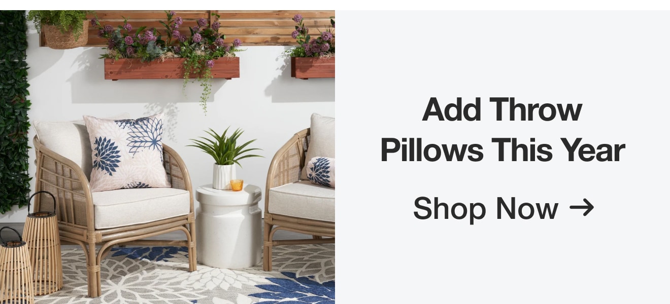 add throw pillows this year